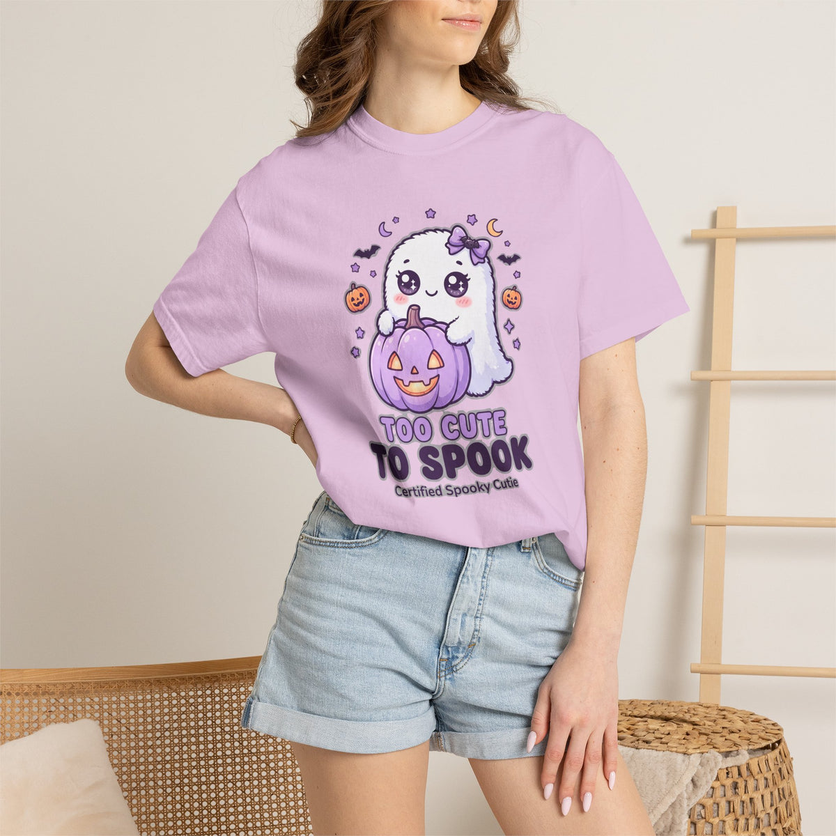 Too Cute to Spook Ghost T-Shirt — Cute Halloween Graphic Tee