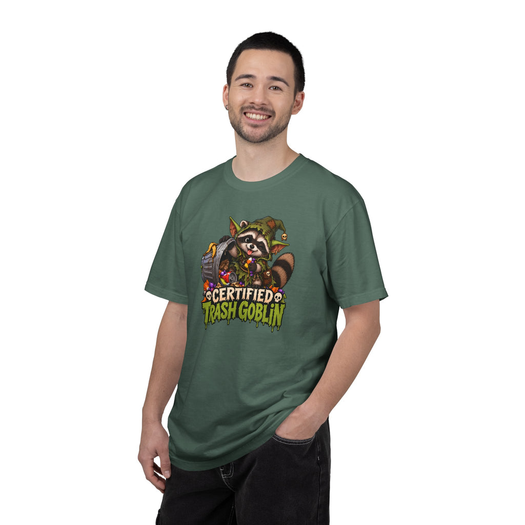 Certified Trash Goblin T-Shirt — Cute Mischief Raccoon Graphic Tee