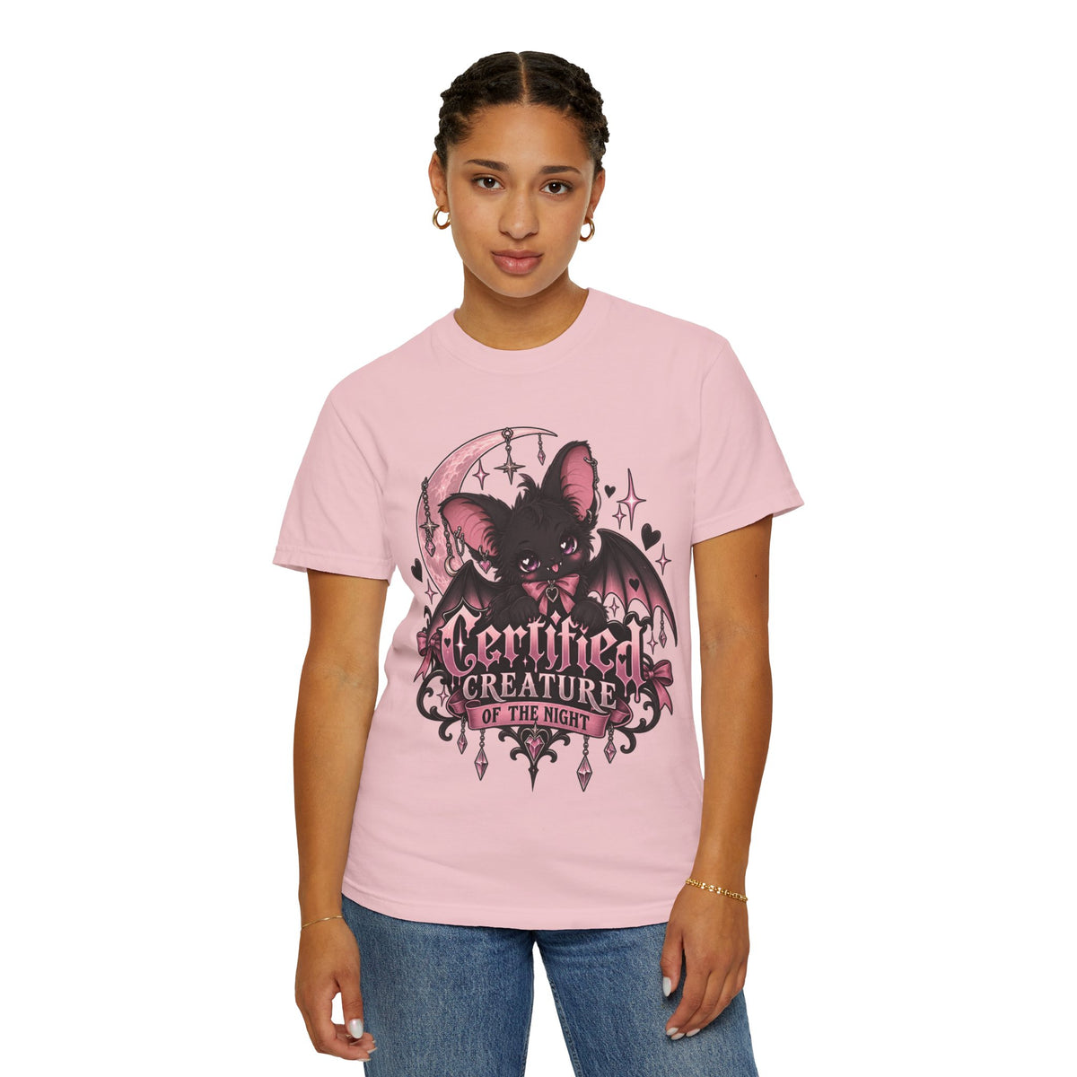 Certified Creature of the Night T-Shirt — Goth Bat Graphic Tee