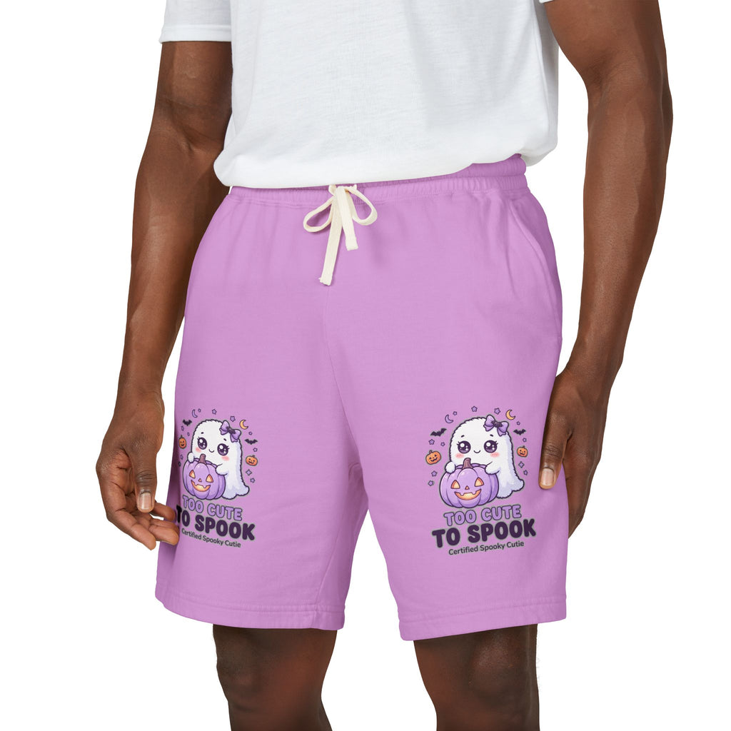 Cute Ghost 'Too Cute to Spook' Fleece Sweat Shorts