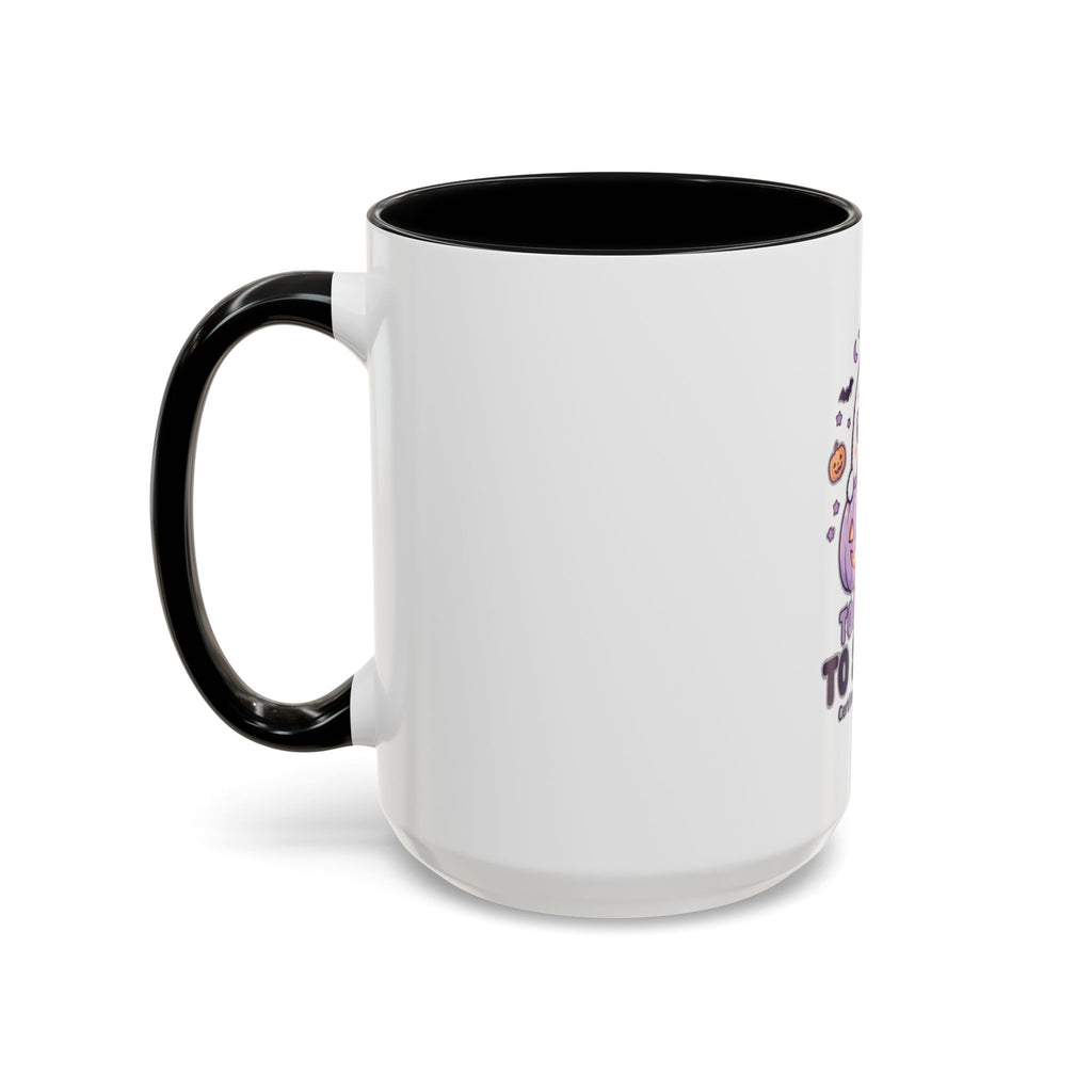 Too Cute to Spook Coffee Mug — Halloween Ghost Pumpkin Accent Mug (11/15oz)