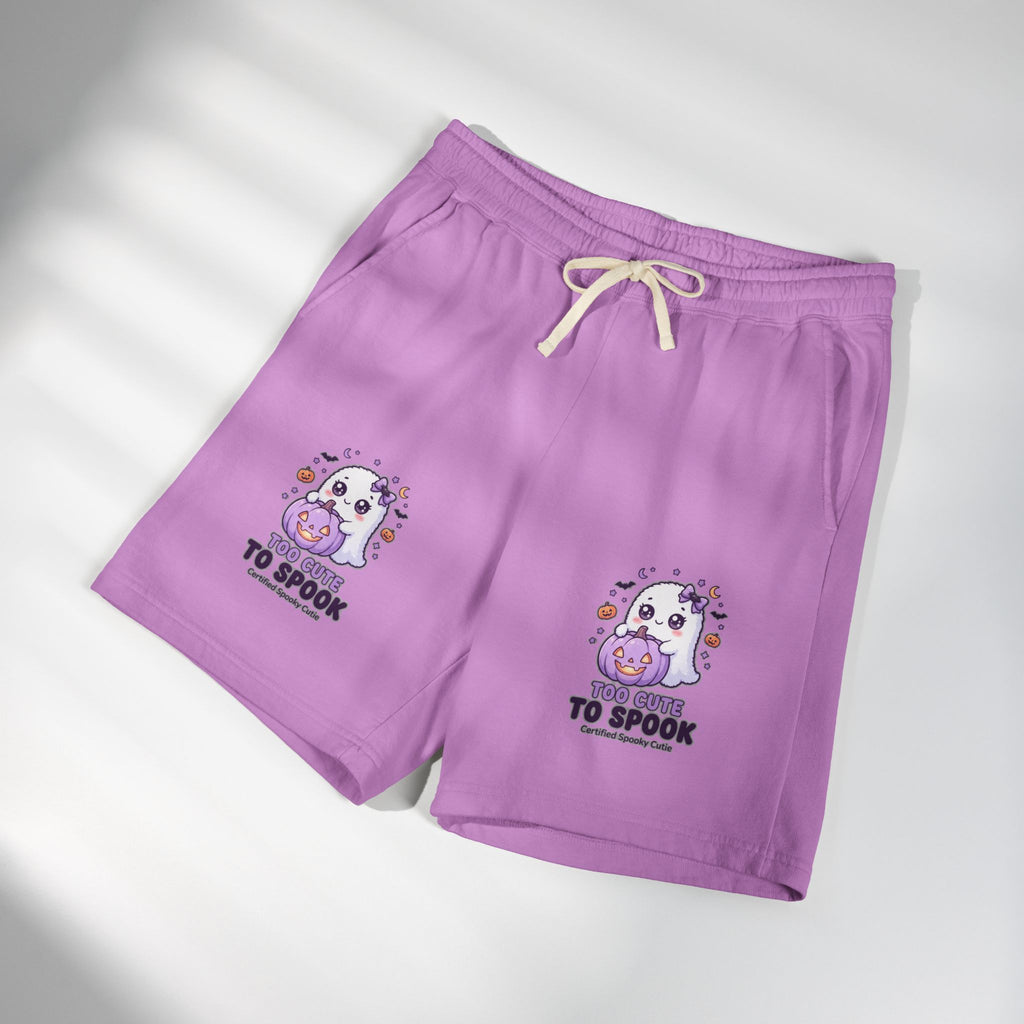 Cute Ghost 'Too Cute to Spook' Fleece Sweat Shorts