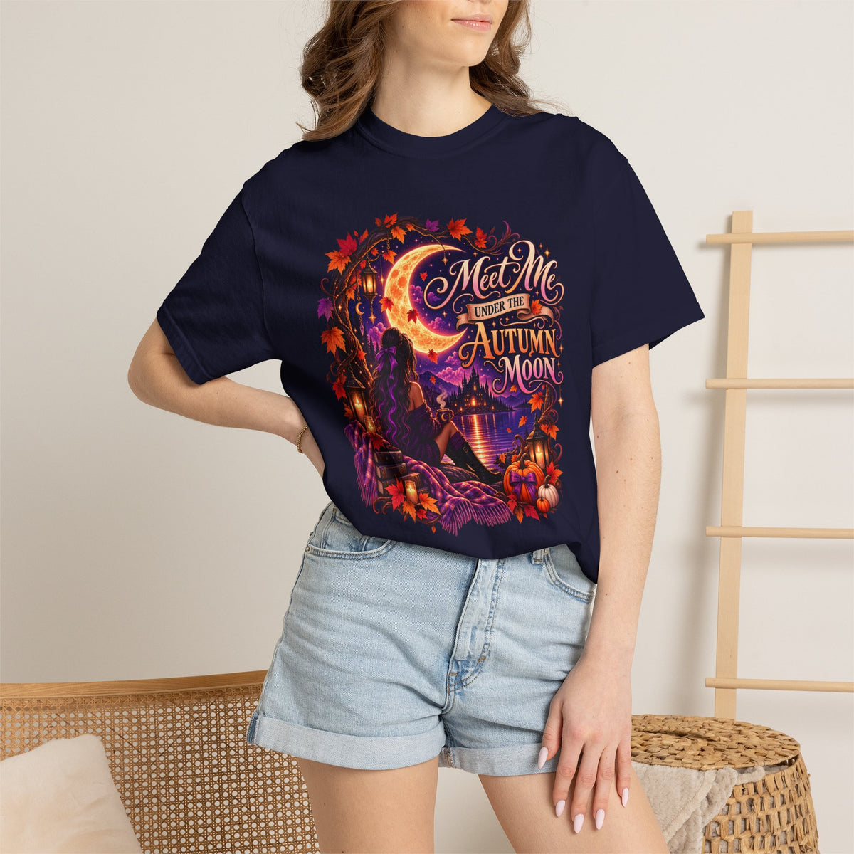 "Meet Me Under the Autumn Moon" Fall Graphic Tee
