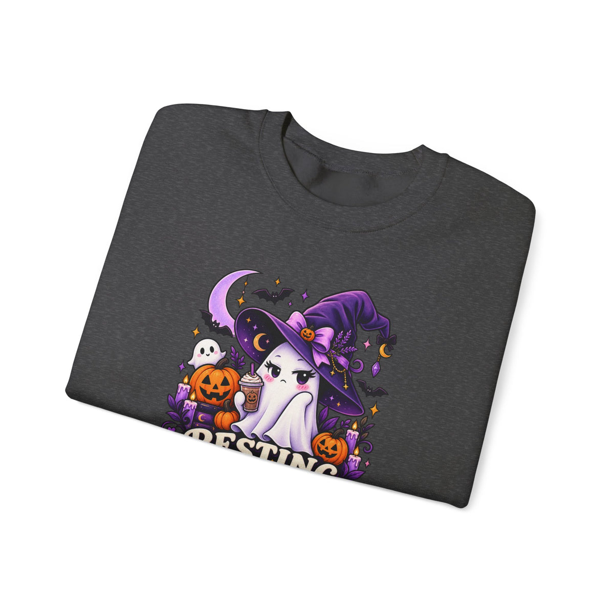 Sweatshirt — "Resting Witch Face" Halloween Crewneck