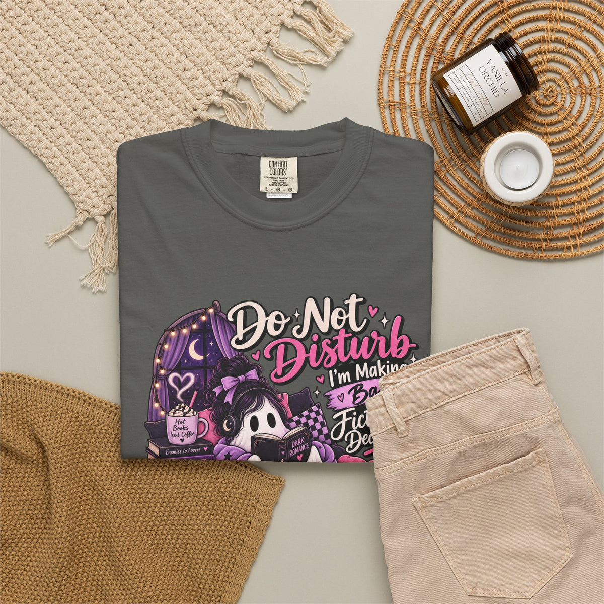 Do Not Disturb T-Shirt — Cute Gothic Reading Ghost Graphic Tee