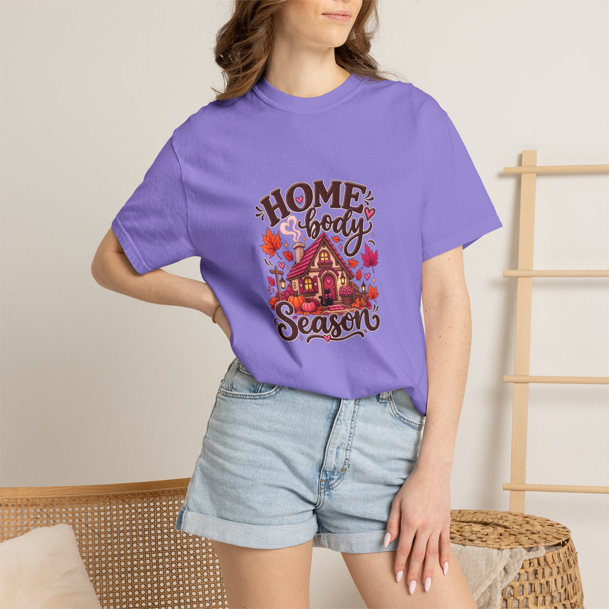 Homebody Season T-Shirt — Cozy Autumn Cabin Fall Graphic Tee