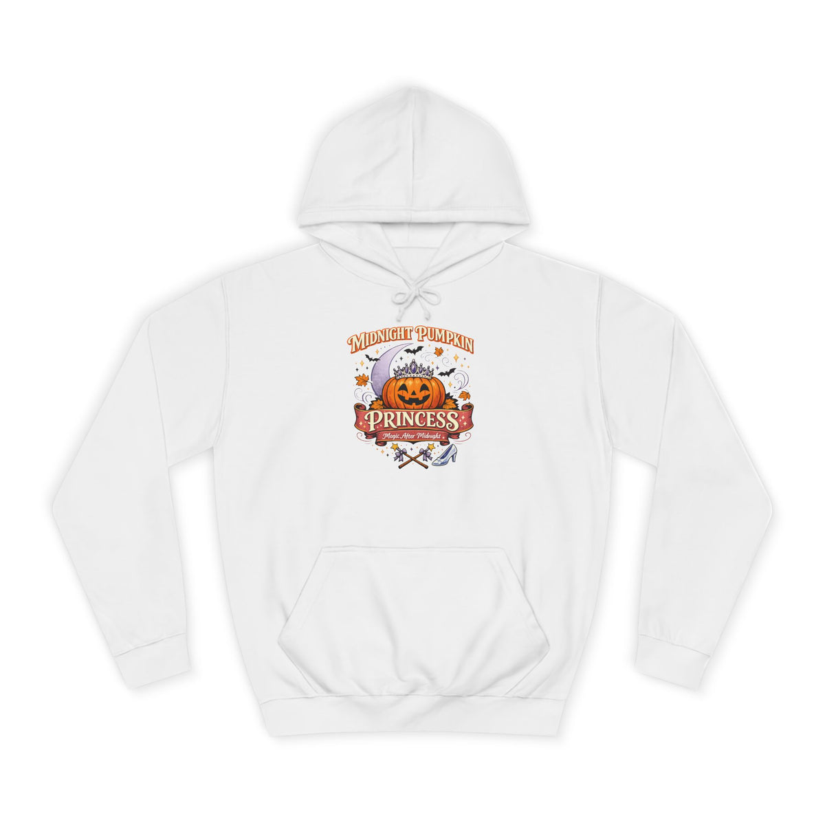 Pumpkin Princess College Hoodie — Fall Halloween Cute Graphic Hoodie