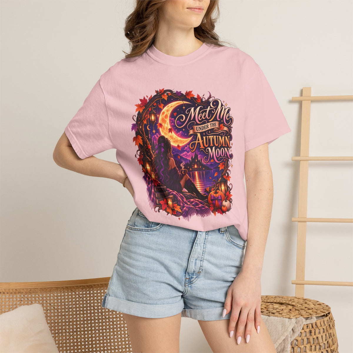 "Meet Me Under the Autumn Moon" Fall Graphic Tee