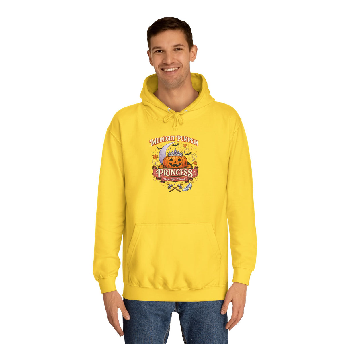 Pumpkin Princess College Hoodie — Fall Halloween Cute Graphic Hoodie