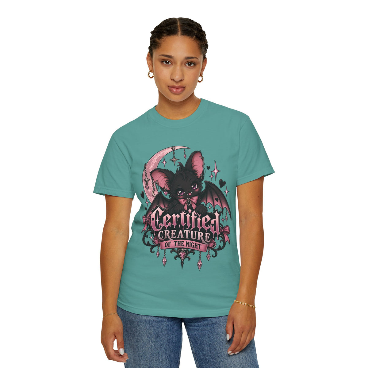 Certified Creature of the Night T-Shirt — Goth Bat Graphic Tee