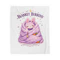 Blanket Burrito Velveteen Plush Blanket — Cute Bunny ‘Professional Napper’ Throw