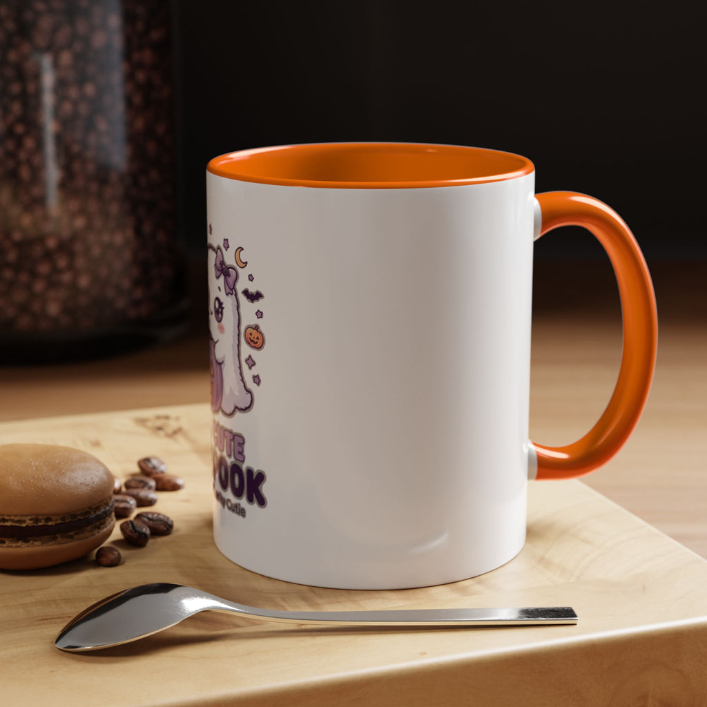 Too Cute to Spook Coffee Mug — Halloween Ghost Pumpkin Accent Mug (11/15oz)