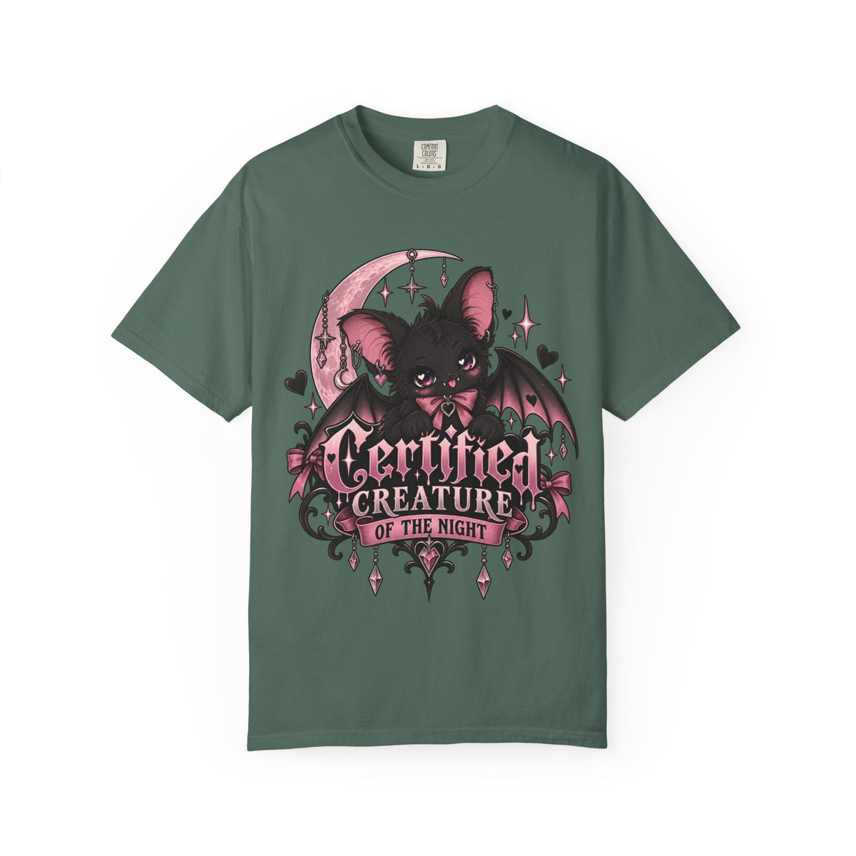 Certified Creature of the Night T-Shirt — Goth Bat Graphic Tee