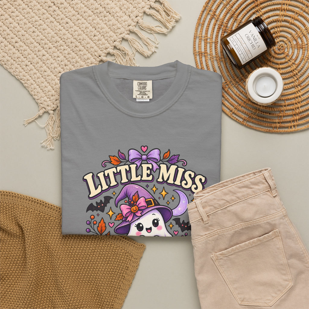 T-Shirt — "Little Miss Spooky Season" Halloween Graphic Tee