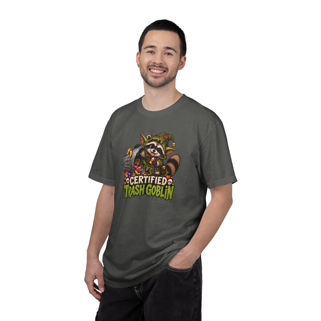 Certified Trash Goblin T-Shirt — Cute Mischief Raccoon Graphic Tee