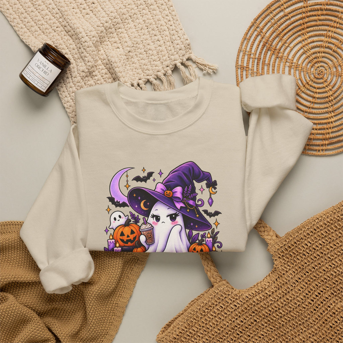 Sweatshirt — "Resting Witch Face" Halloween Crewneck