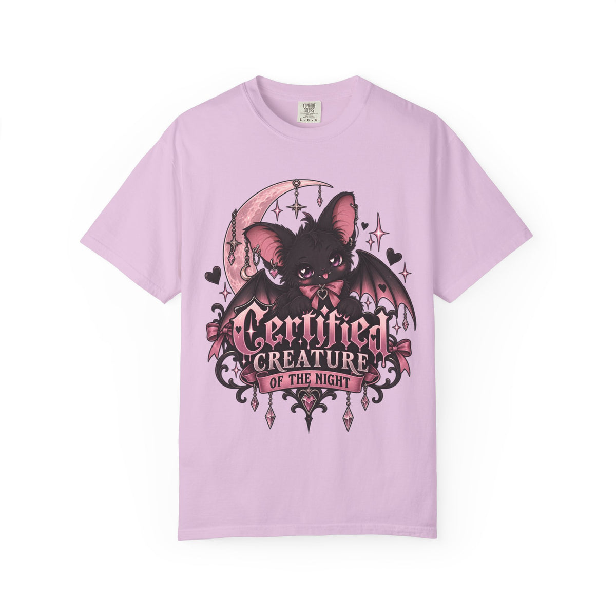 Certified Creature of the Night T-Shirt — Goth Bat Graphic Tee