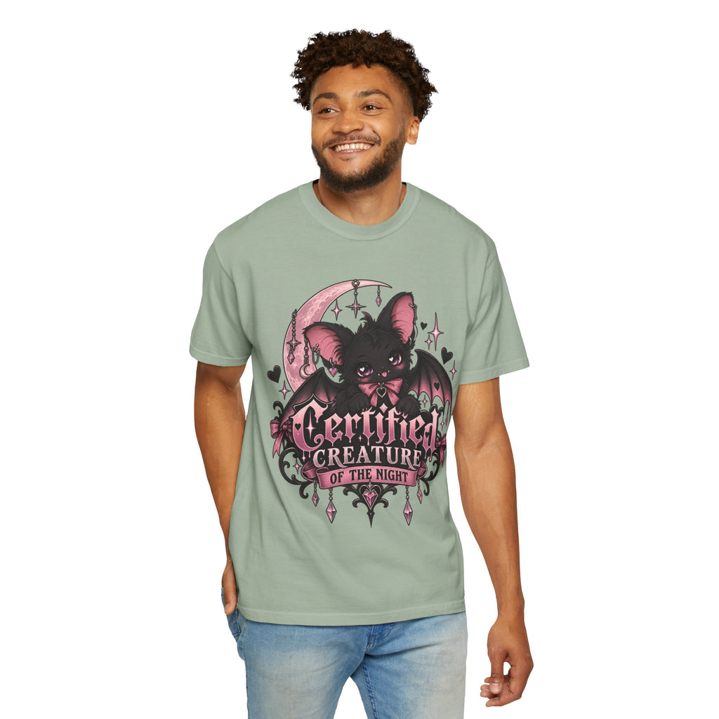 Certified Creature of the Night T-Shirt — Goth Bat Graphic Tee