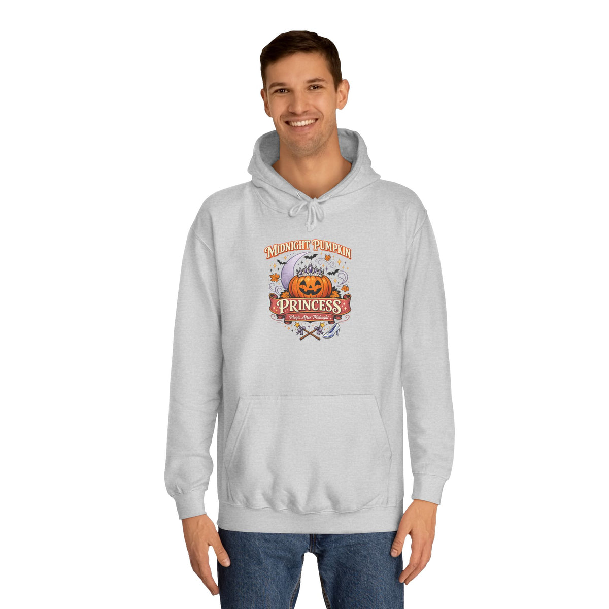 Pumpkin Princess College Hoodie — Fall Halloween Cute Graphic Hoodie
