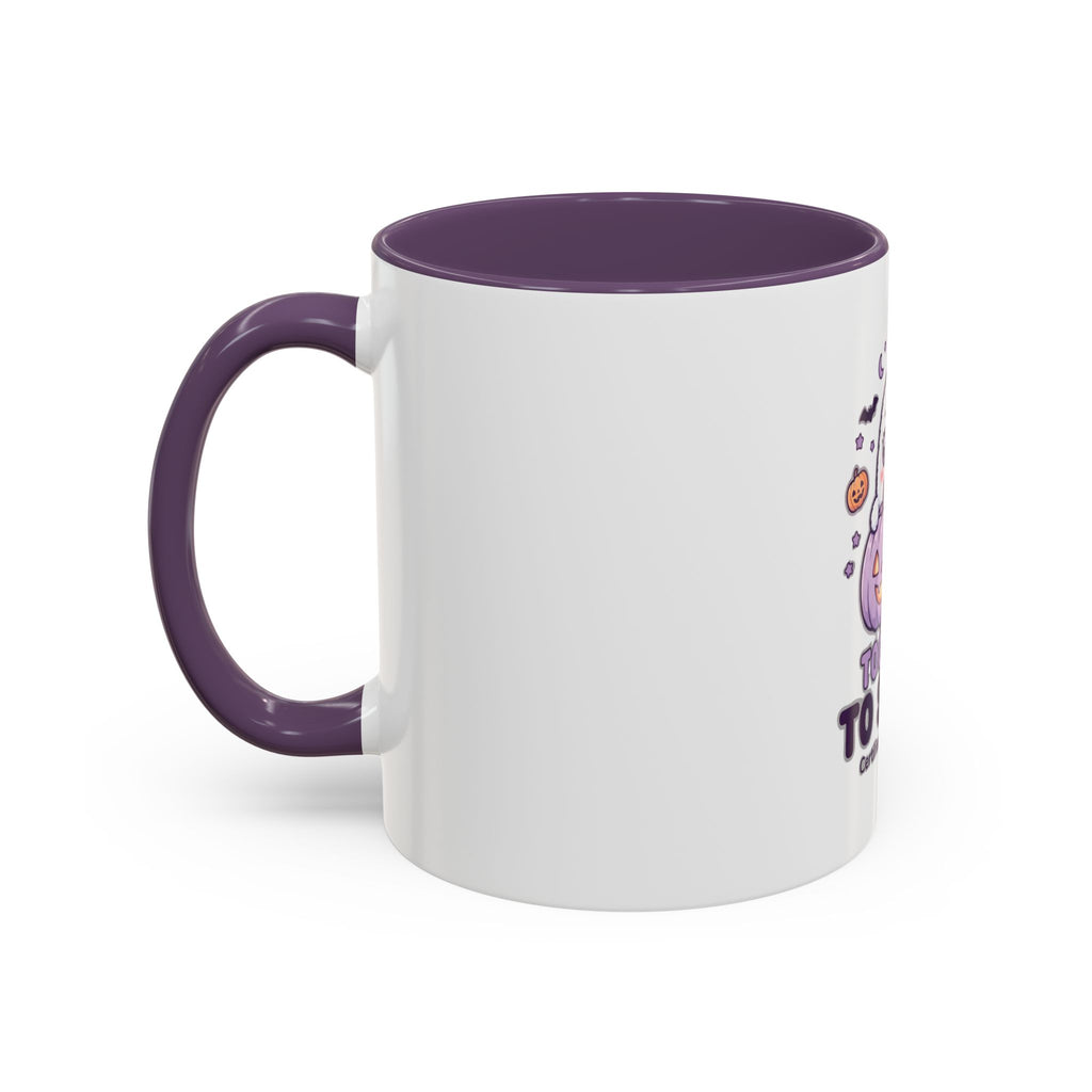 Too Cute to Spook Coffee Mug — Halloween Ghost Pumpkin Accent Mug (11/15oz)