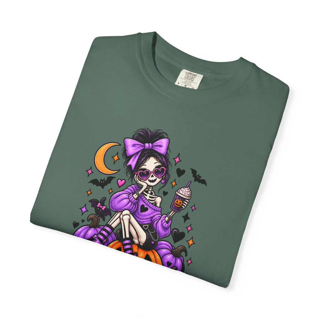 Drop Dead Gorgeous Halloween T-Shirt — Gothic Pumpkin Pinup Tee