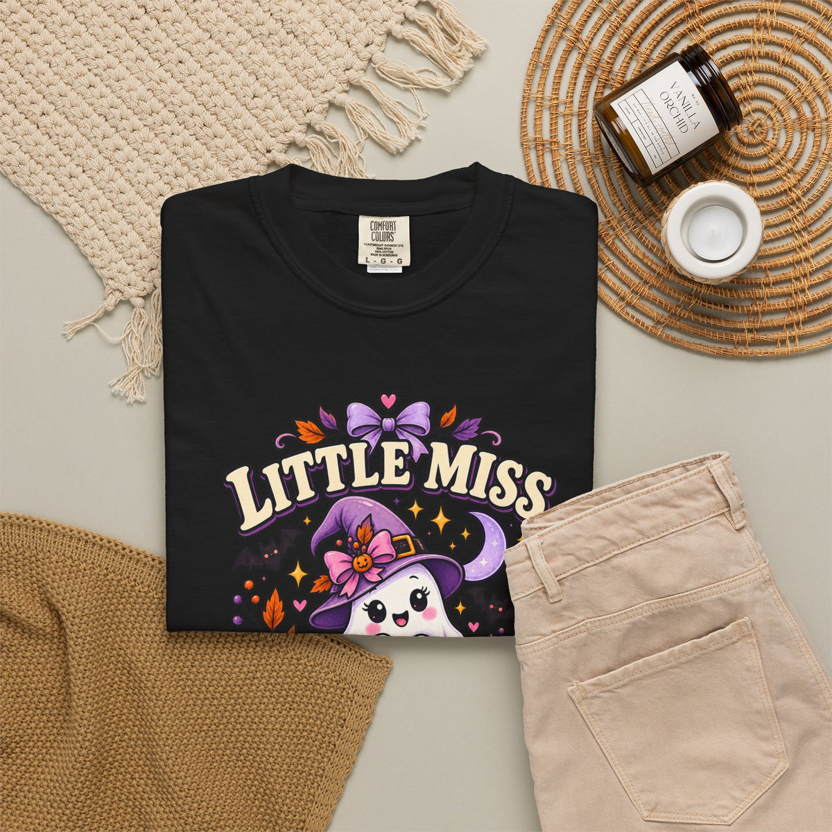 T-Shirt — "Little Miss Spooky Season" Halloween Graphic Tee