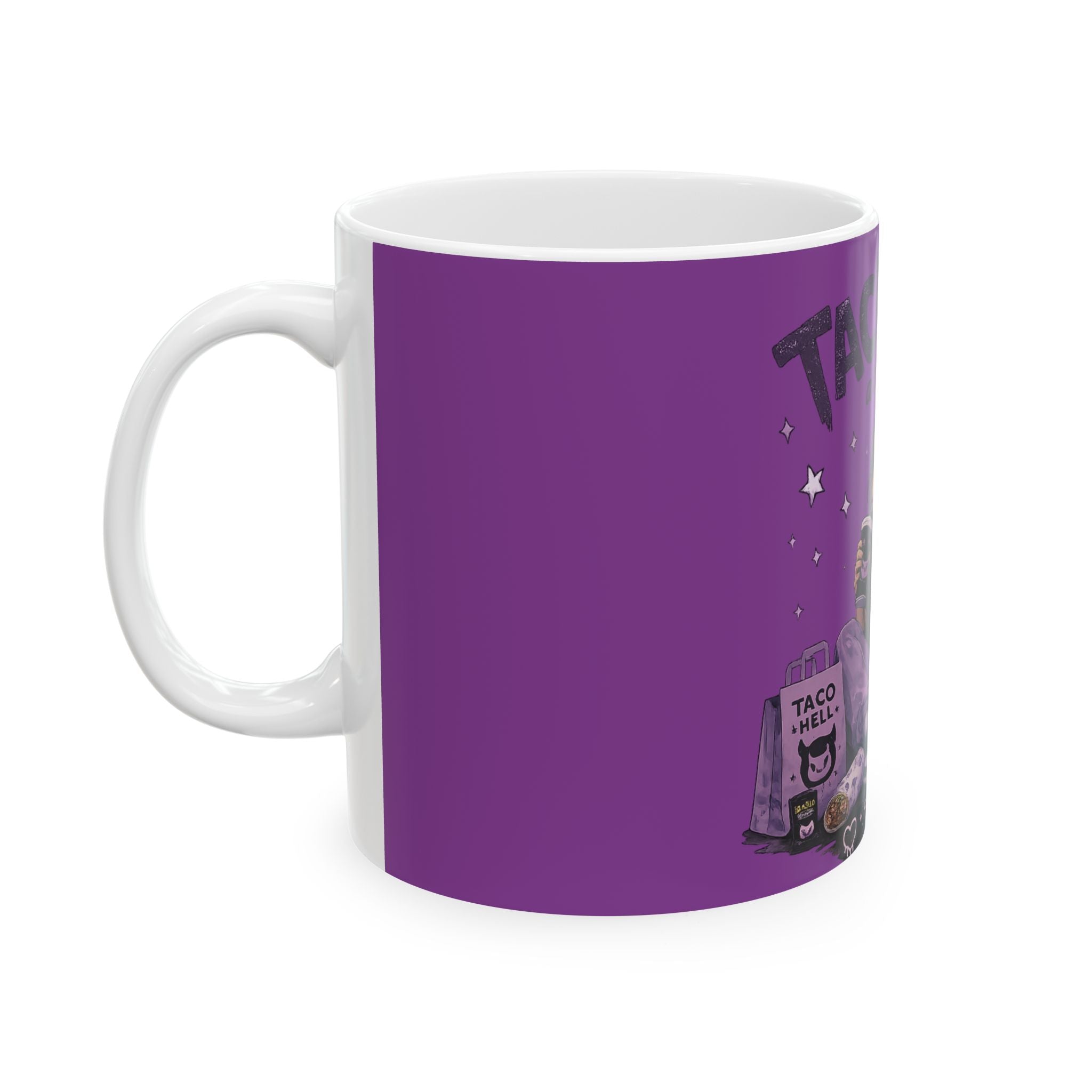 Taco Hell Ceramic Mug – Cute Gothic Girl Late-Night Taco 11oz/15oz