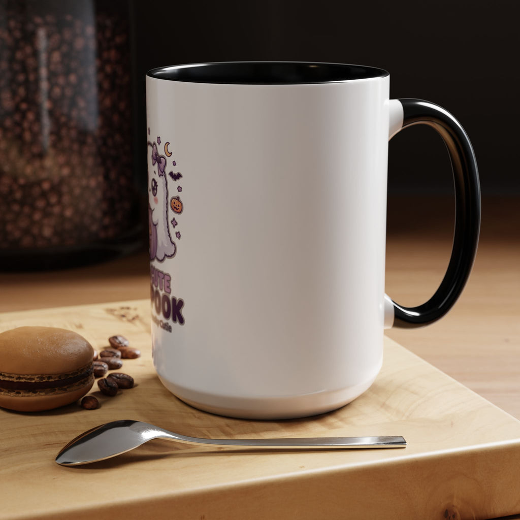 Too Cute to Spook Coffee Mug — Halloween Ghost Pumpkin Accent Mug (11/15oz)