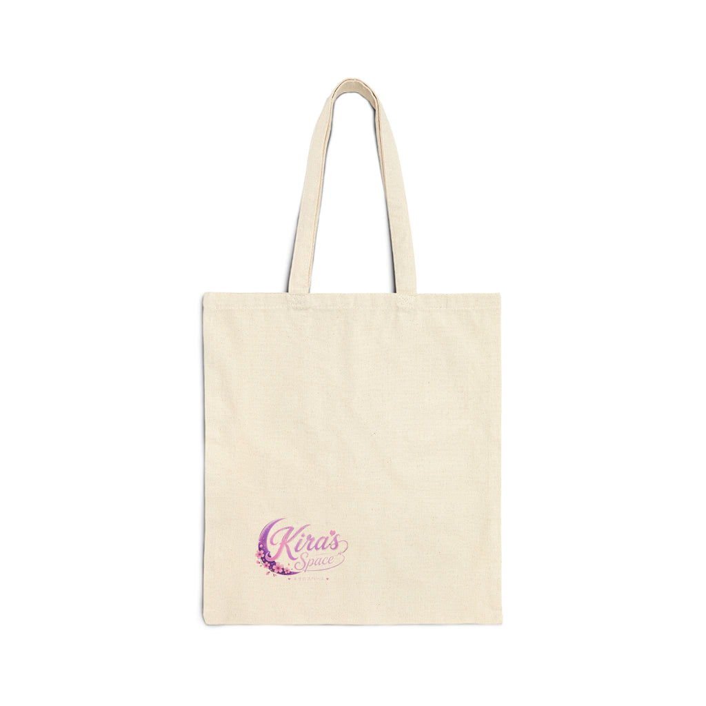 Canvas Tote Bag — "Currently Buffering" Cute Laptop Graphic, Cute Aesthetic Cotton Shopper