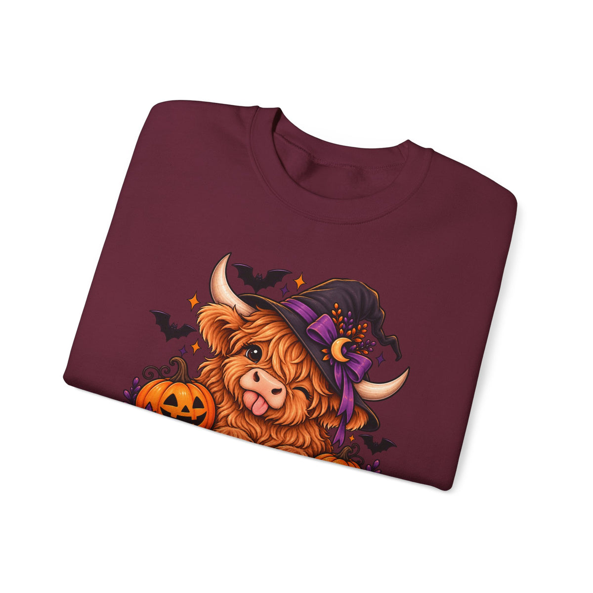 "Moo-dy & Spooky" Highland cow sweatshirt