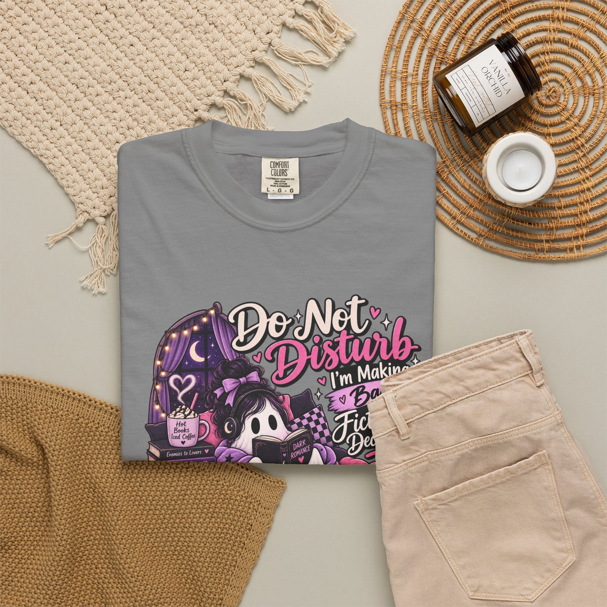 Do Not Disturb T-Shirt — Cute Gothic Reading Ghost Graphic Tee
