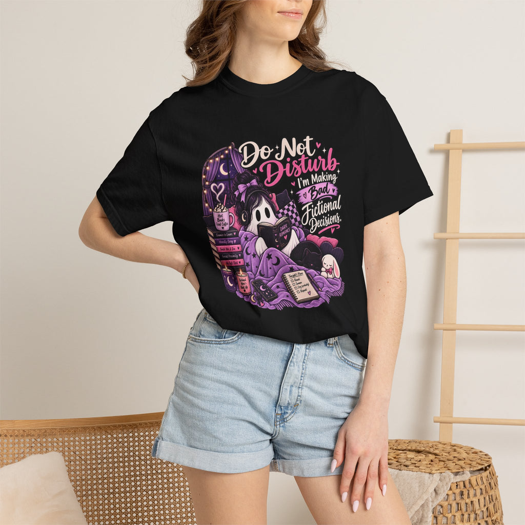 Do Not Disturb T-Shirt — Cute Gothic Reading Ghost Graphic Tee