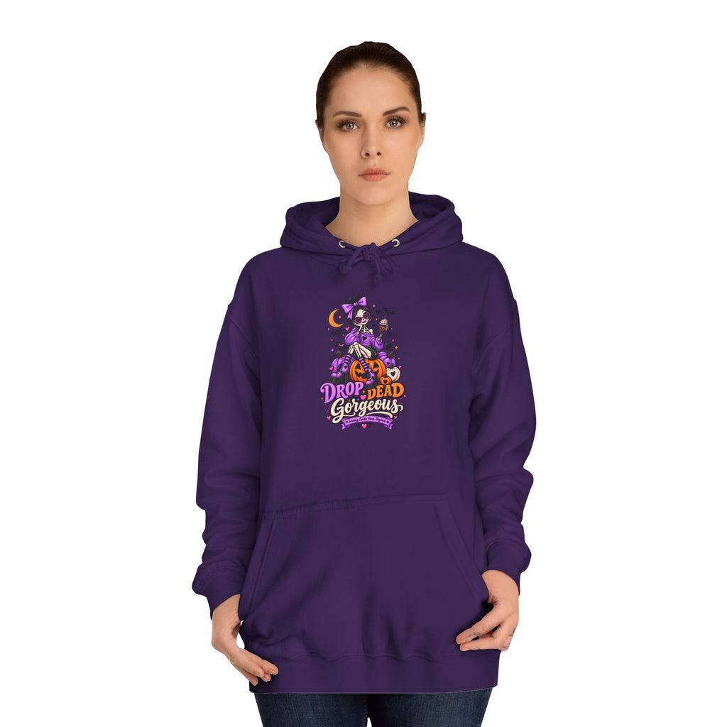 Hoodie - 'Drop Dead Gorgeous' Witchy Purple Graphic Hoodie