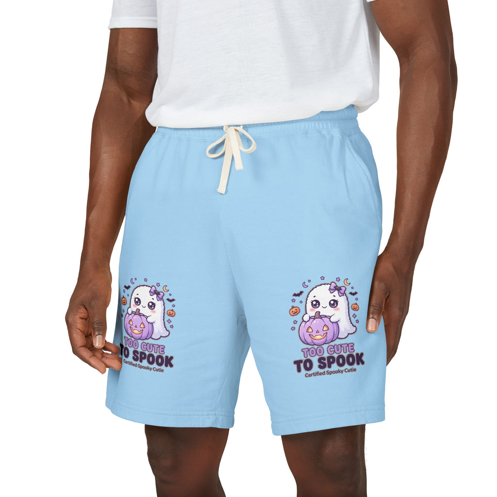 Cute Ghost 'Too Cute to Spook' Fleece Sweat Shorts