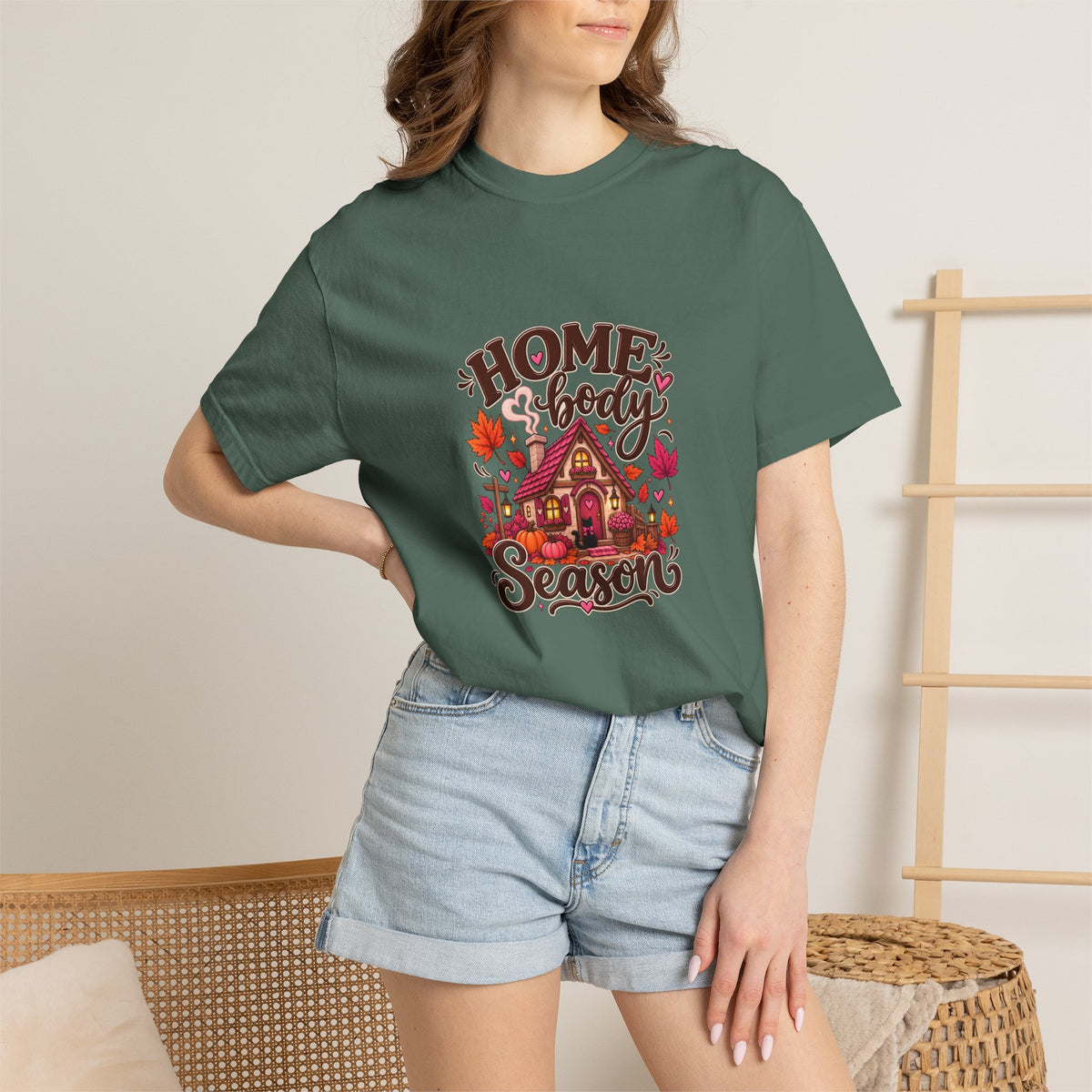 Homebody Season T-Shirt — Cozy Autumn Cabin Fall Graphic Tee