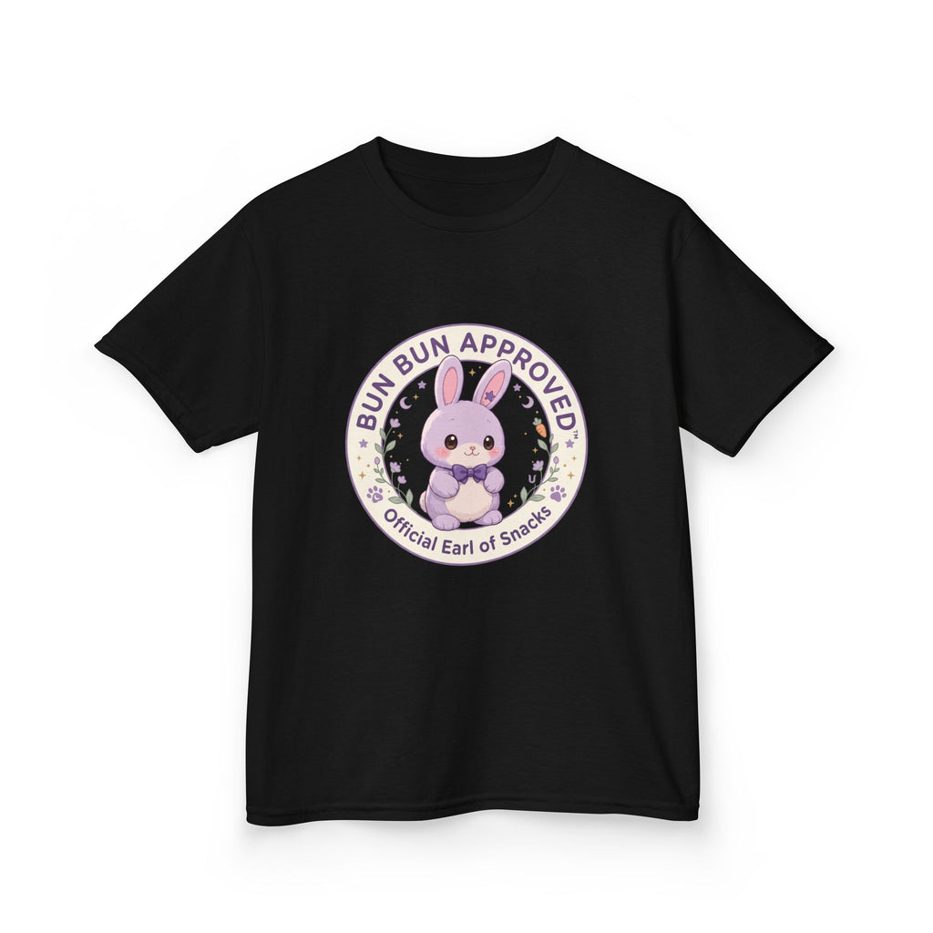 Kids T-Shirt — “Bun Bun Approved: Official Earl of Snuggles” Cute Bunny Graphic