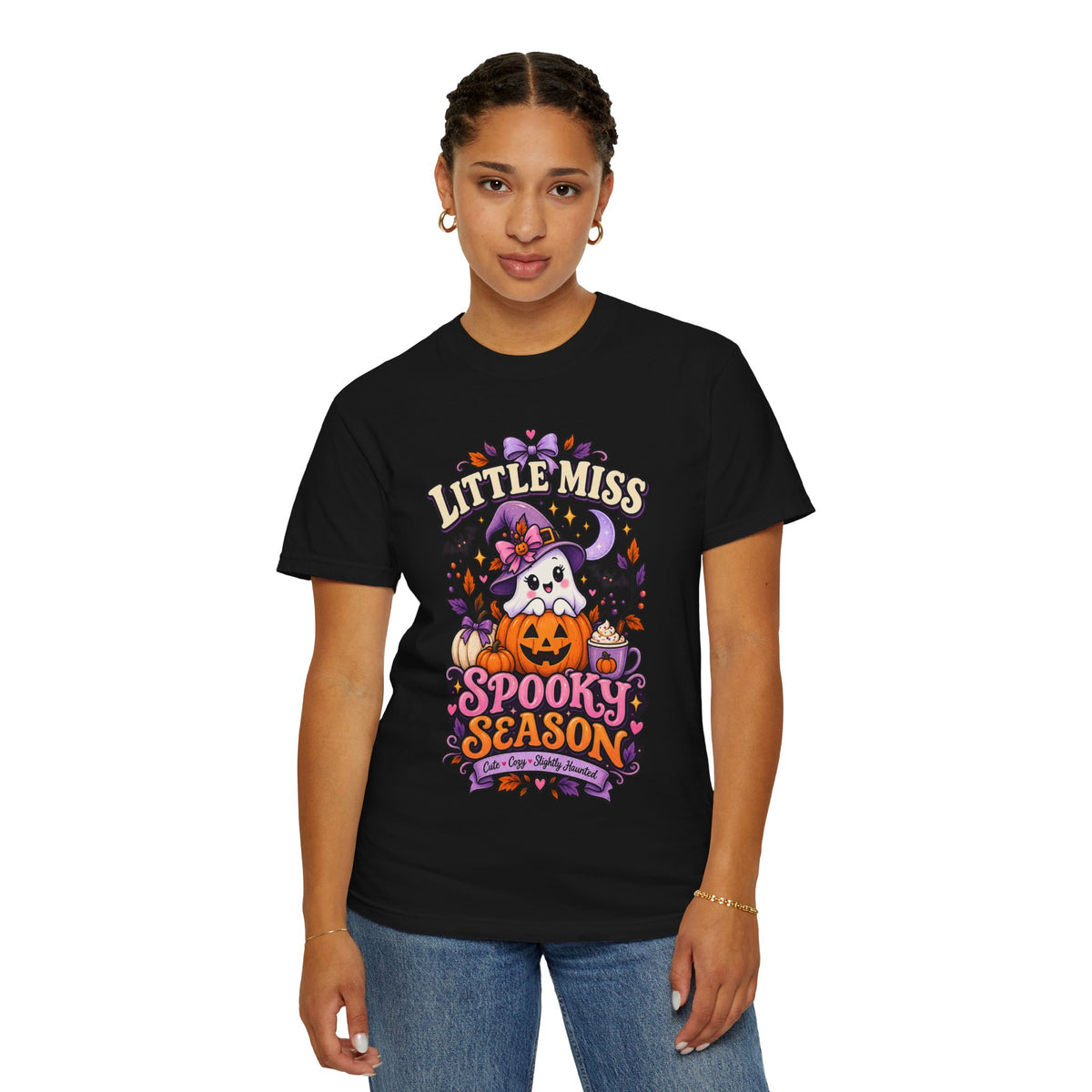 T-Shirt — "Little Miss Spooky Season" Halloween Graphic Tee