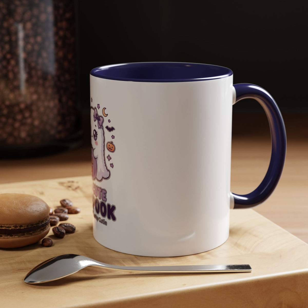 Too Cute to Spook Coffee Mug — Halloween Ghost Pumpkin Accent Mug (11/15oz)