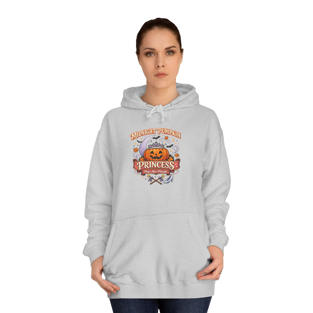 Pumpkin Princess College Hoodie — Fall Halloween Cute Graphic Hoodie