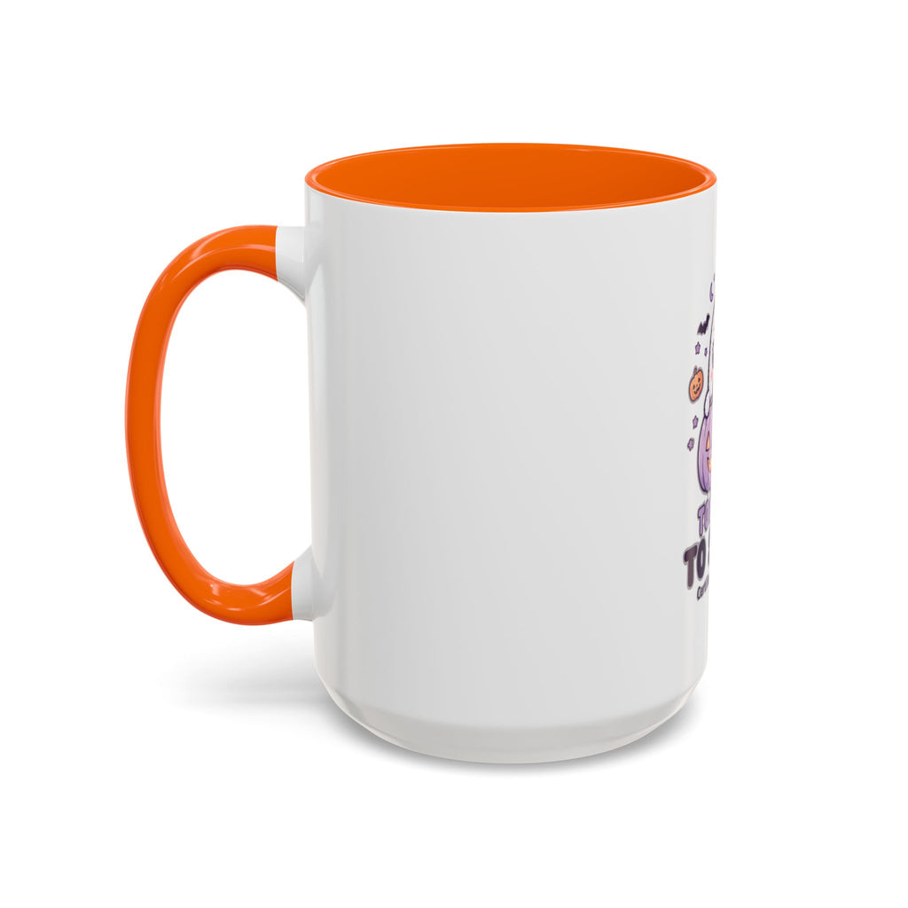 Too Cute to Spook Coffee Mug — Halloween Ghost Pumpkin Accent Mug (11/15oz)