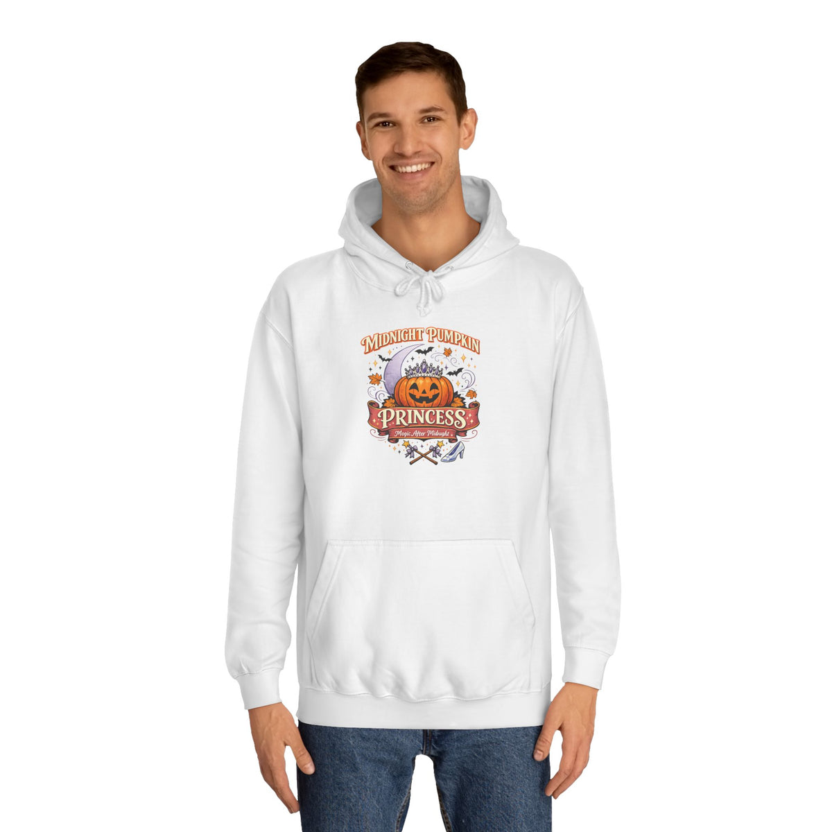 Pumpkin Princess College Hoodie — Fall Halloween Cute Graphic Hoodie