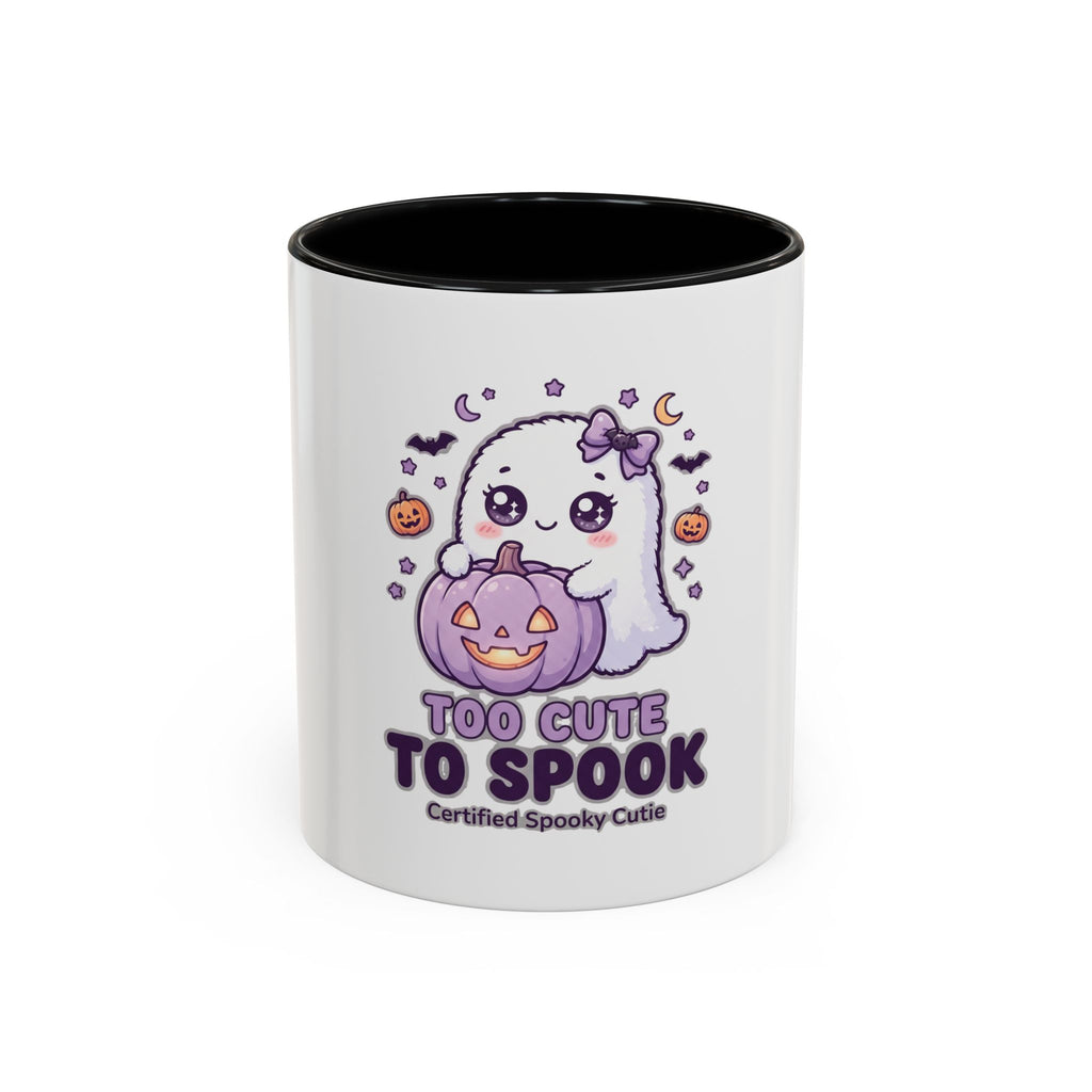 Too Cute to Spook Coffee Mug — Halloween Ghost Pumpkin Accent Mug (11/15oz)