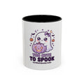 Too Cute to Spook Coffee Mug — Halloween Ghost Pumpkin Accent Mug (11/15oz)