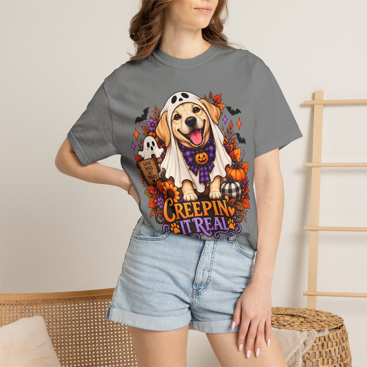 "Creepin' It Real" Ghost Pup T-Shirt